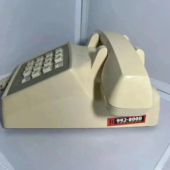 Vintage AT&T 100 Beige Push Button Desk Telephone Untested - Picture 3 of 8